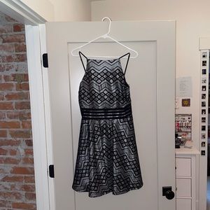 Women’s formal black and silver dress, size 13